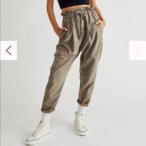 FREE PEOPLE margate trousers - olive